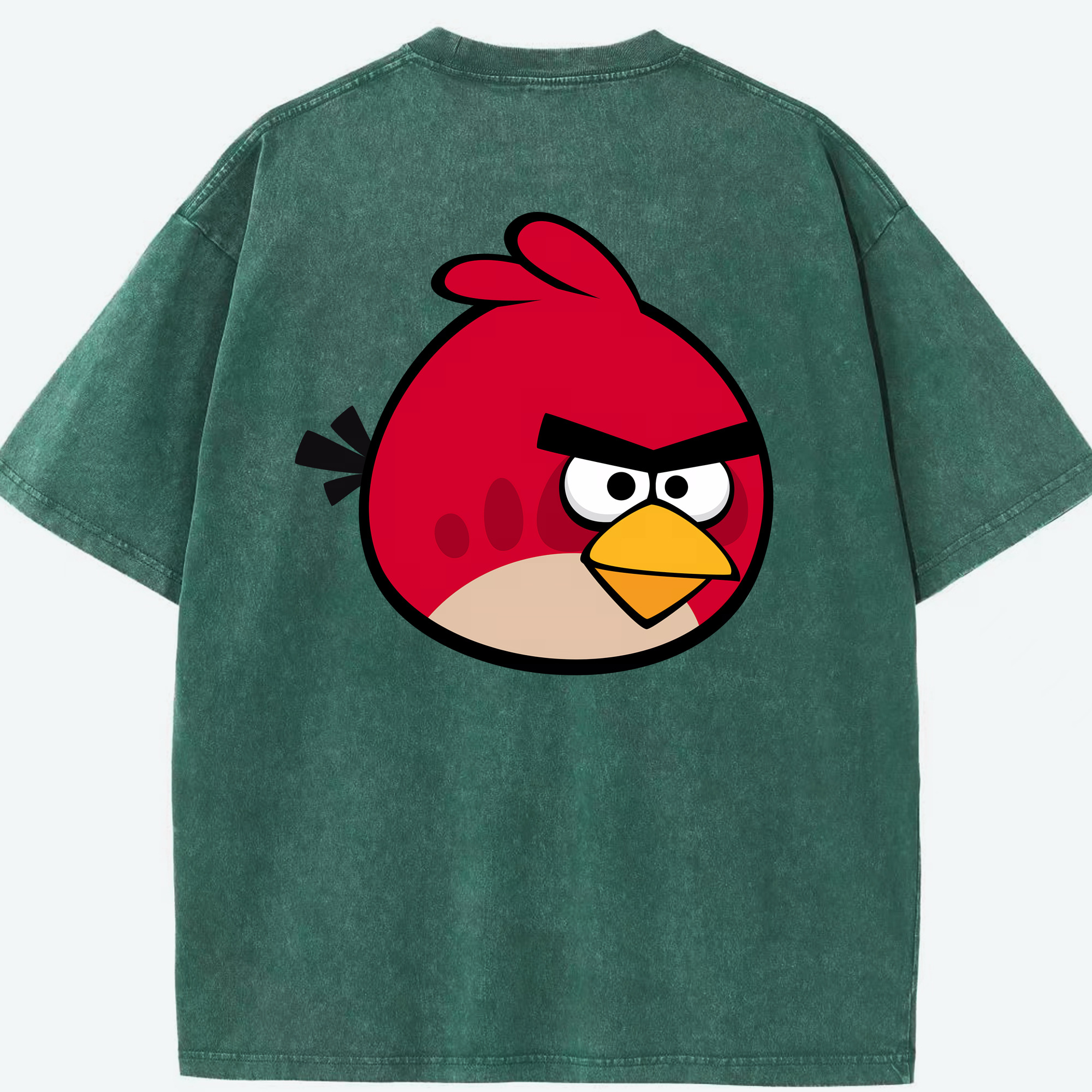 （画像用） Angry Birds アングリーバード 綿100% ヴィンテージ風 半袖Tシャツ（背面プリント）